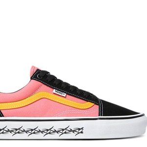 New Supreme Vans Old Skool Pink with barbwire sneaker